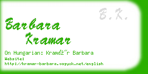 barbara kramar business card